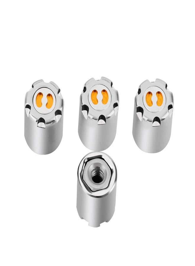 TCRC 4PCS Aluminum M2 Wheels Center Caps Lock Nuts for 1/24 RC Crawler Car SCX24 AX24 Upgrade(Chrome) - Image 3